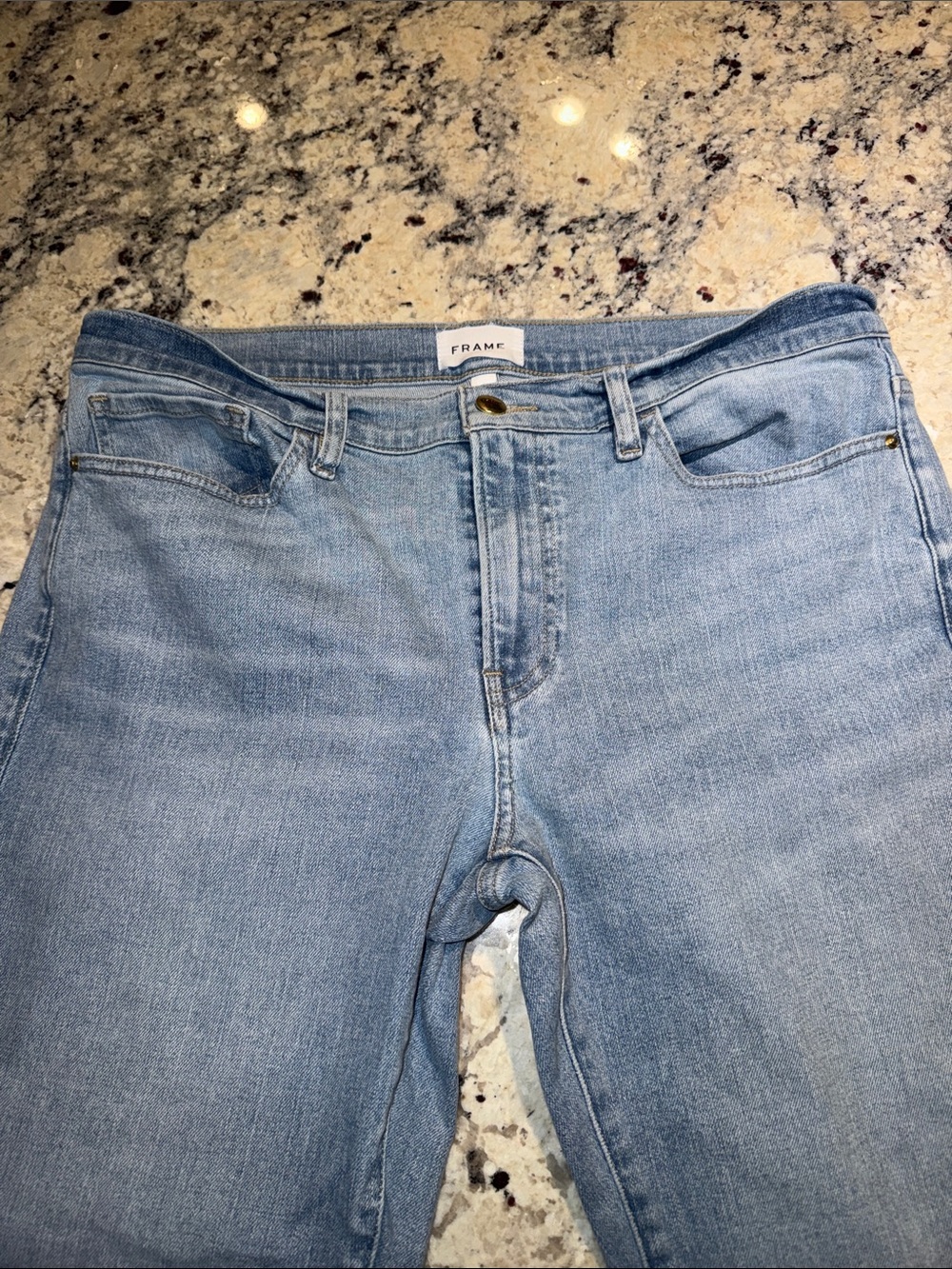 Frame Light Blue Slim Straight Jeans - Picture 6 of 11